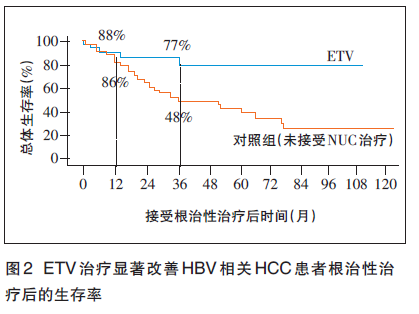 ETV治疗显著改善HBV相关HCC患者根治性治疗后的生存率
