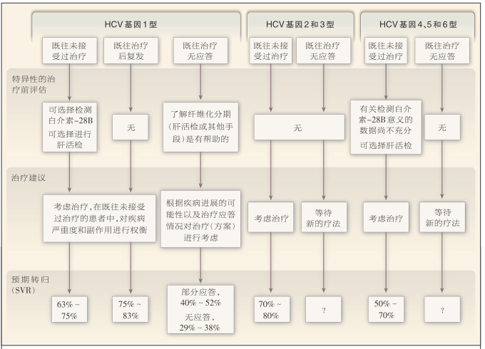 图 3 根据基因型对 HCV 感染进行治疗的方法