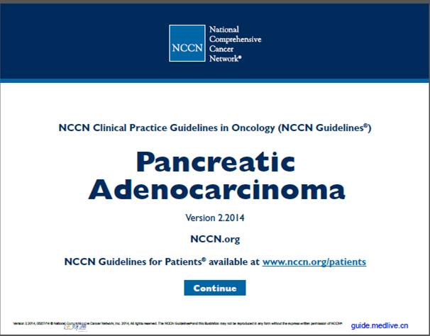 NCCN指南(2014.V2):胰腺癌化疗方案选择_胰