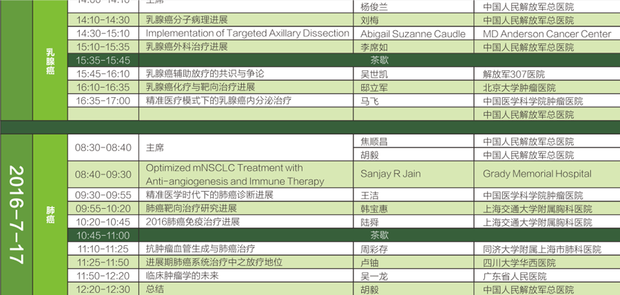 2016解放军总医院肿瘤国际高峰论坛